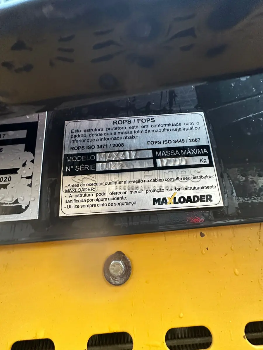 LOTE 016 - MOTONIVELADORA MAXLOADER – MODELO MAX417 (MGI 320 CV) SHANGCH ALC 6121